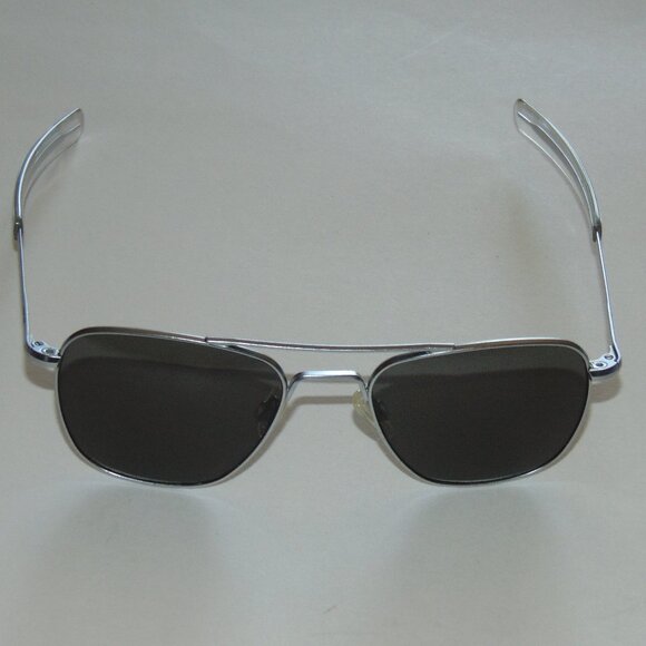 RANDOLPH ENGINEERING AVIATOR MATTE CHROME SUNGLASSES  USA MADE - Picture 1 of 4